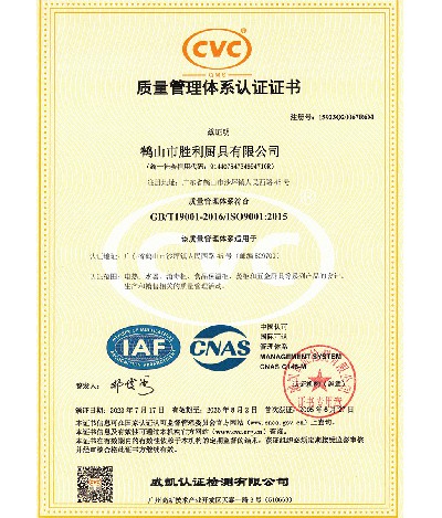 ISO9001質(zhì)量體系認證